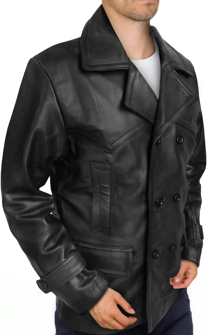 Mens Retro Designer Classic Real Leather Winter Jackets And Coats