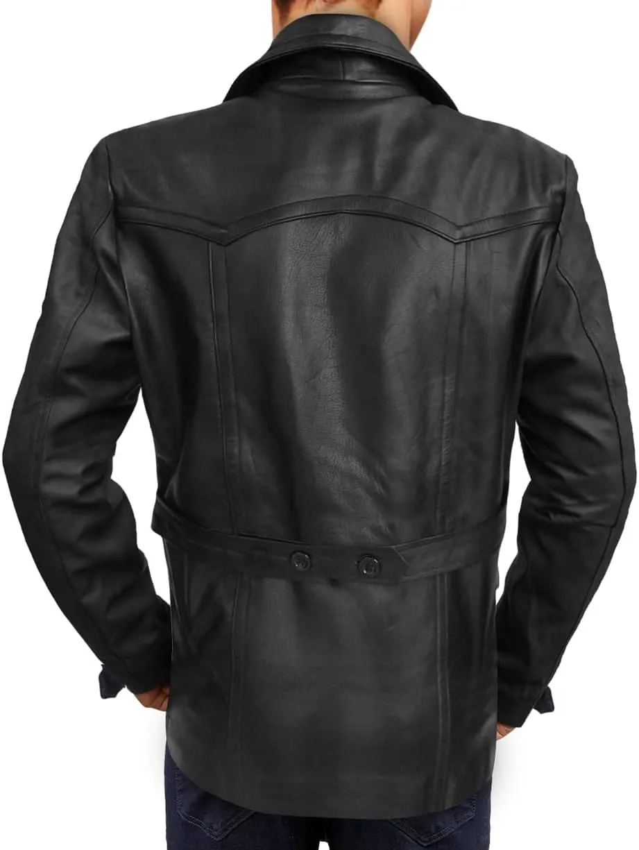 Mens Retro Designer Classic Real Leather Winter Jackets And Coats