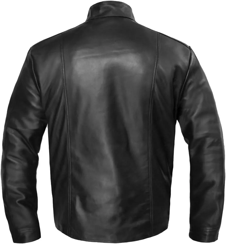Men's Stylish Faux Leather Motorbike Bomber Biker Vintage Style Jacket #530-FL