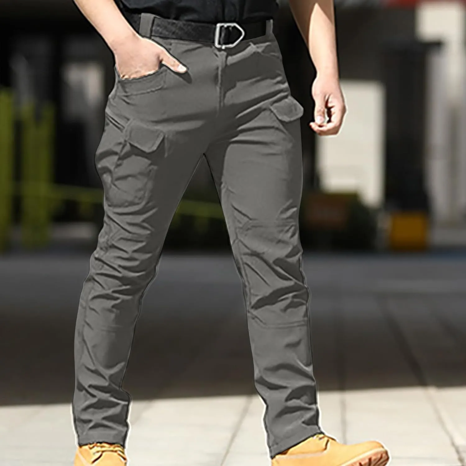 Men’s Tactical Work Pants Outdoor Hiking Pants Trendy Climbing Pants Autumn Trail Pants Classic Camping Pants