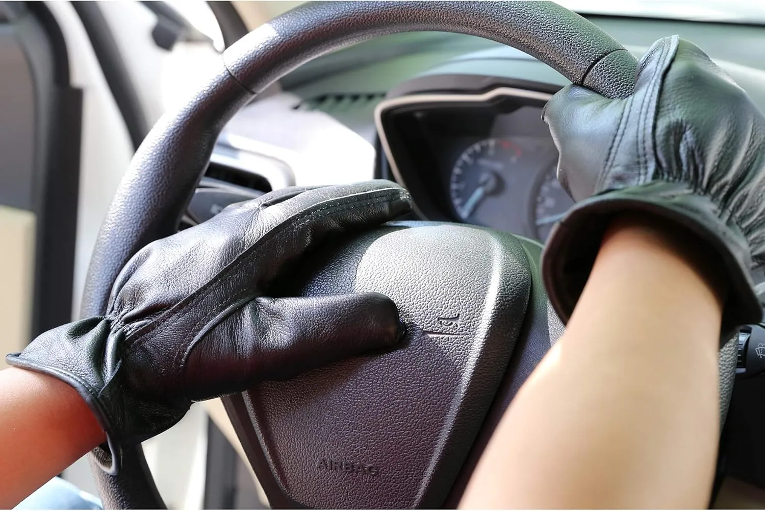 Men's Water Resistant Cowhide Leather Work Gloves for Construction,Gardening Gloves,Waterproof Mechanic Gloves