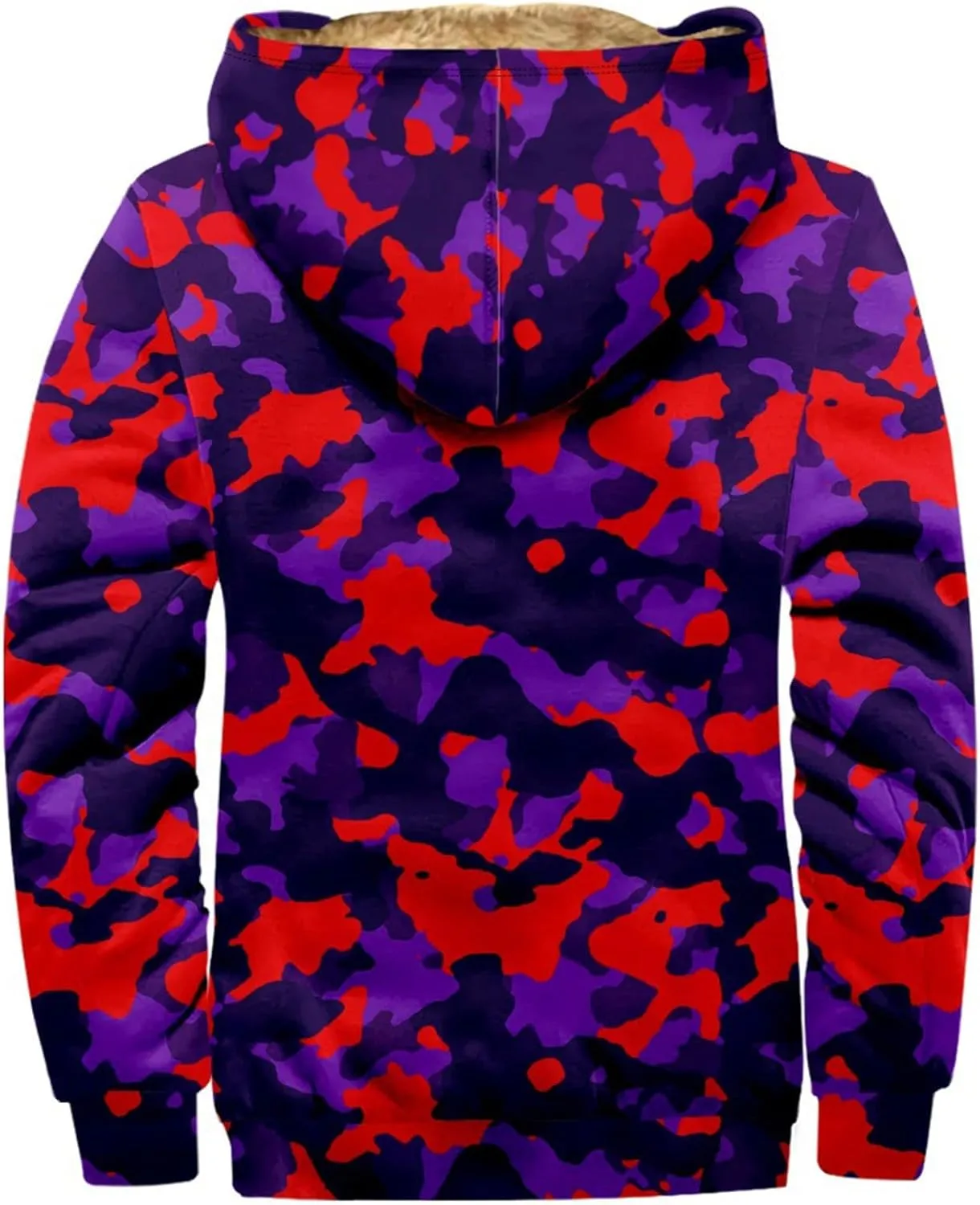 Men's Western Vintage Print Sherpa Fleece Lined Jackets Faux Cozy Outerwear Quilted Down Varsity Coat Plus Size