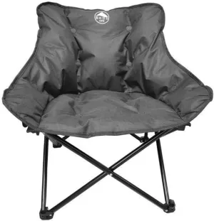 Mezeye Padded Camping Chair, Beach Chair,Portable, Folding, Outdoor Camping Chair for Adults Men and Women with Storage Bag, 350 lb Weight Capacity (Black)