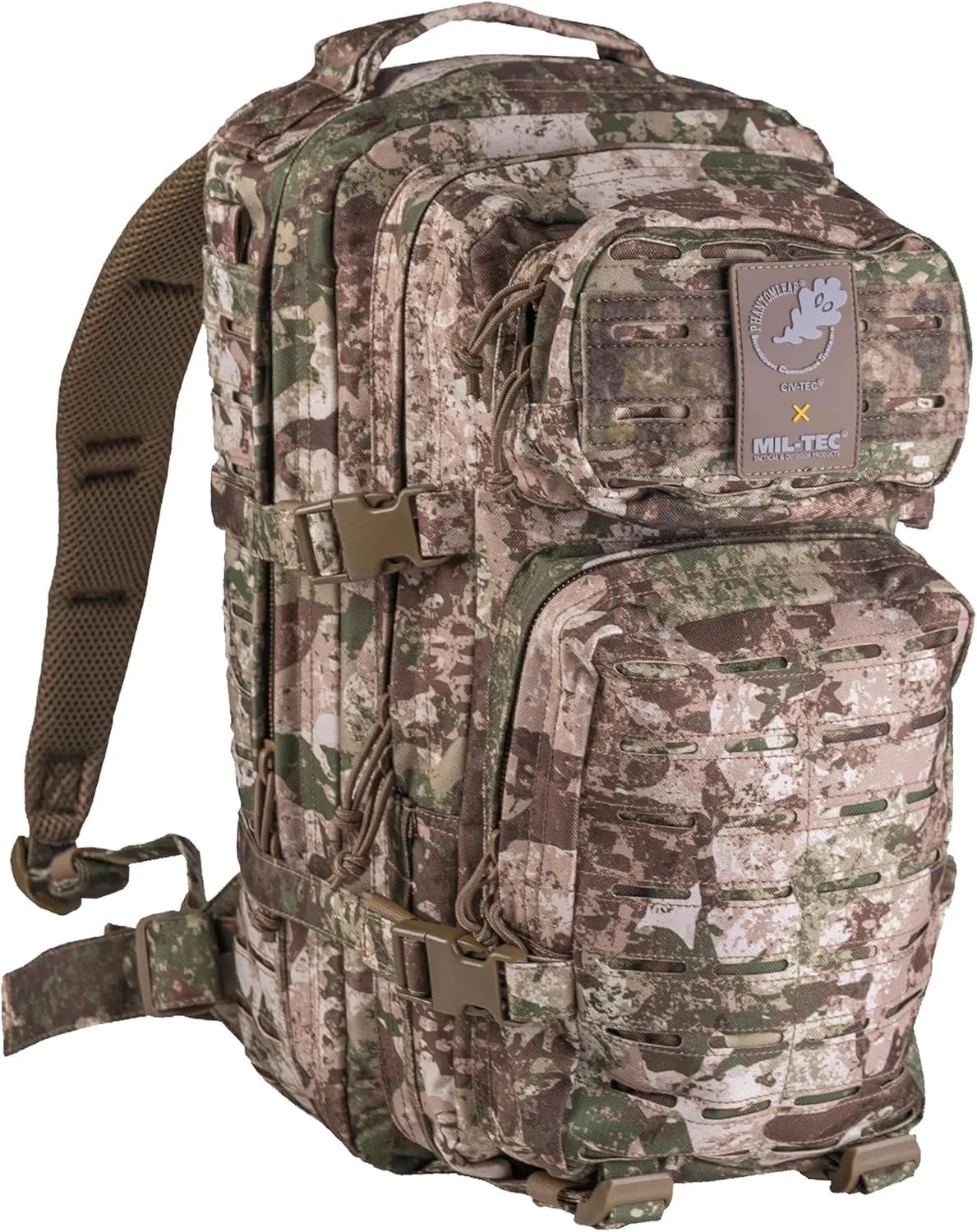 Mil-Tec Unisex Laser Cut Assault Pack - Durable Lightweight Versatile Tactical Outdoor Camping Hiking Backpack