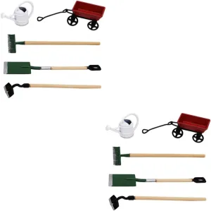 Milisten 2 Sets Mini House Garden Decor Accessories Mini Gardening Tool for Dollhouse Fairy Garden Scene
