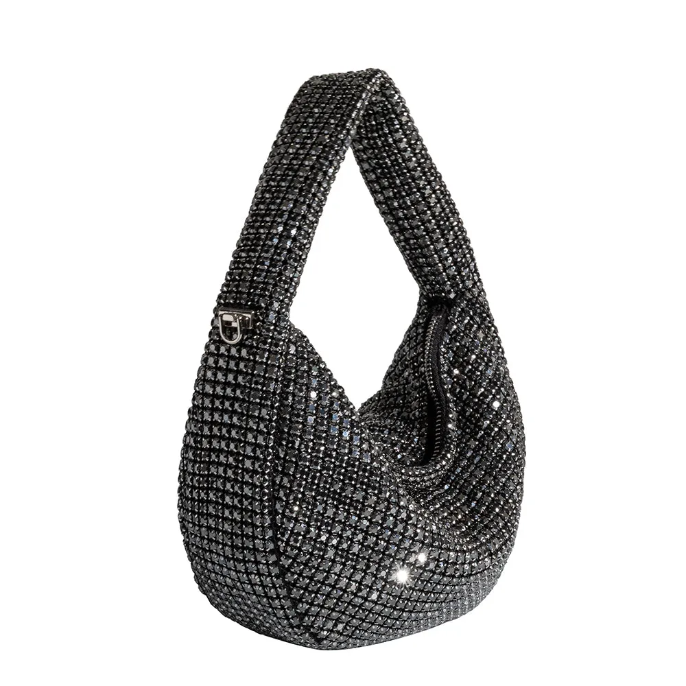 Milly Black Crystal Crossbody Bag