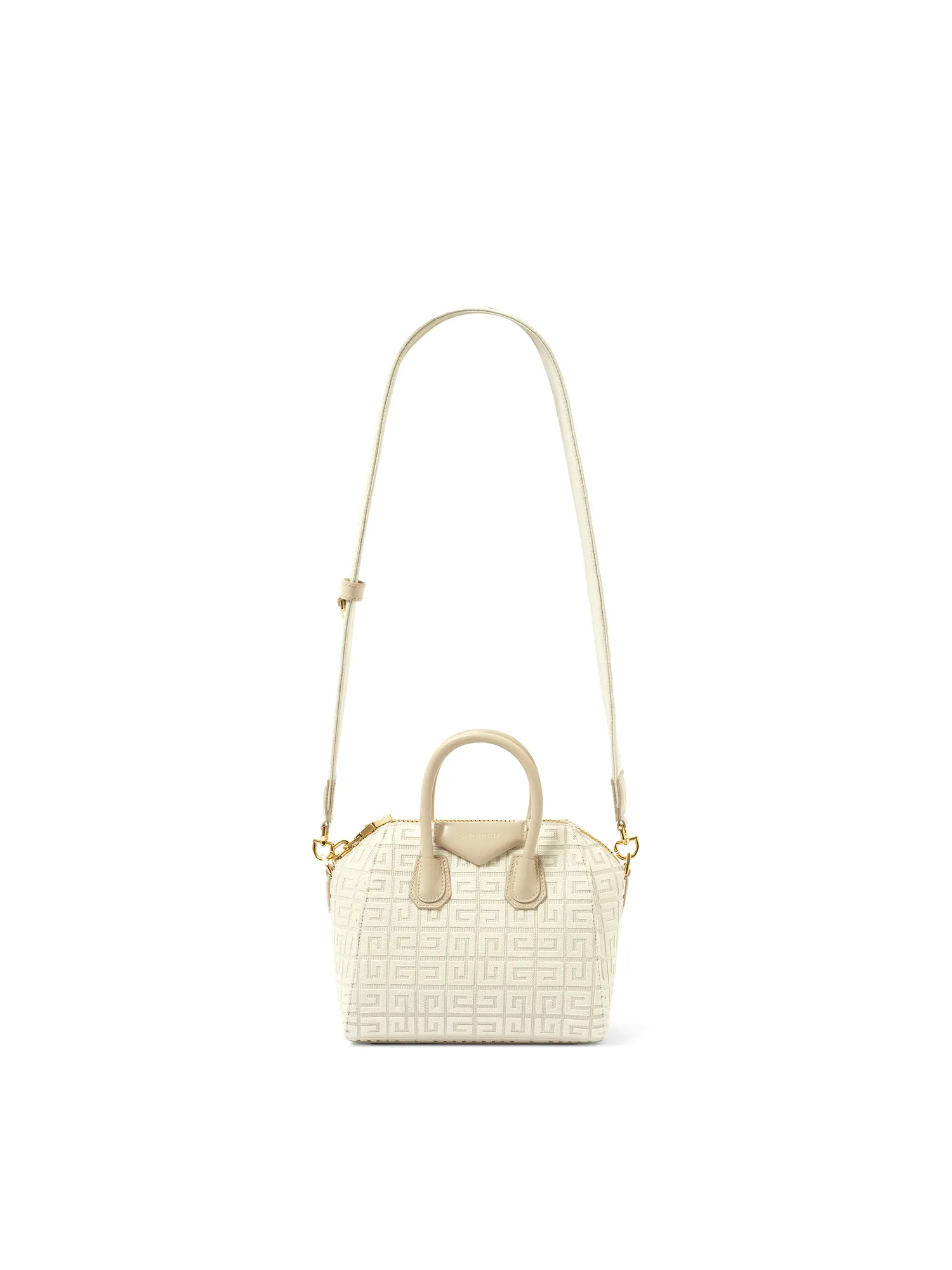 Mini Antigona Bag in Monogram Canvas in Natural Beige