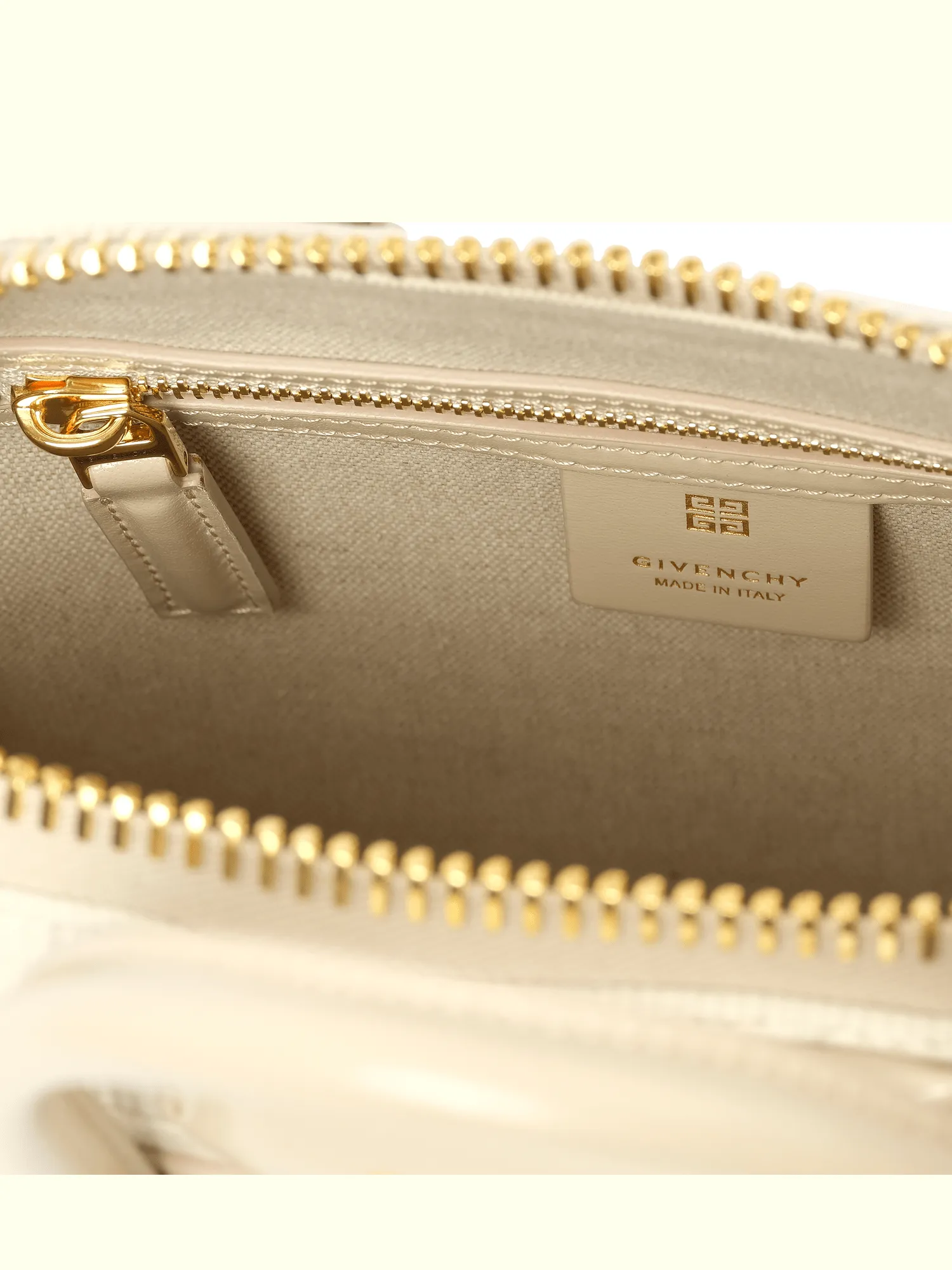 Mini Antigona Bag in Monogram Canvas in Natural Beige