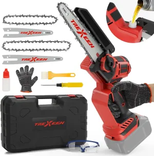 Mini Chainsaw for Milwaukee M18 Battery,8-Inch and 6-Inch 2-IN-1 Cordless Mini Chainsaw,Brushless for Electric Chain saw for Wood Cutting, Tree Trimming (Battery Not Included)