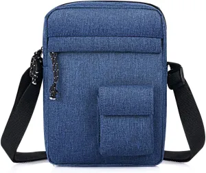 Mini Crossbody Bag for Men Shoulder Bag Organize Wallet Phones and Water Bottle Small Messenger with Earphone Hole