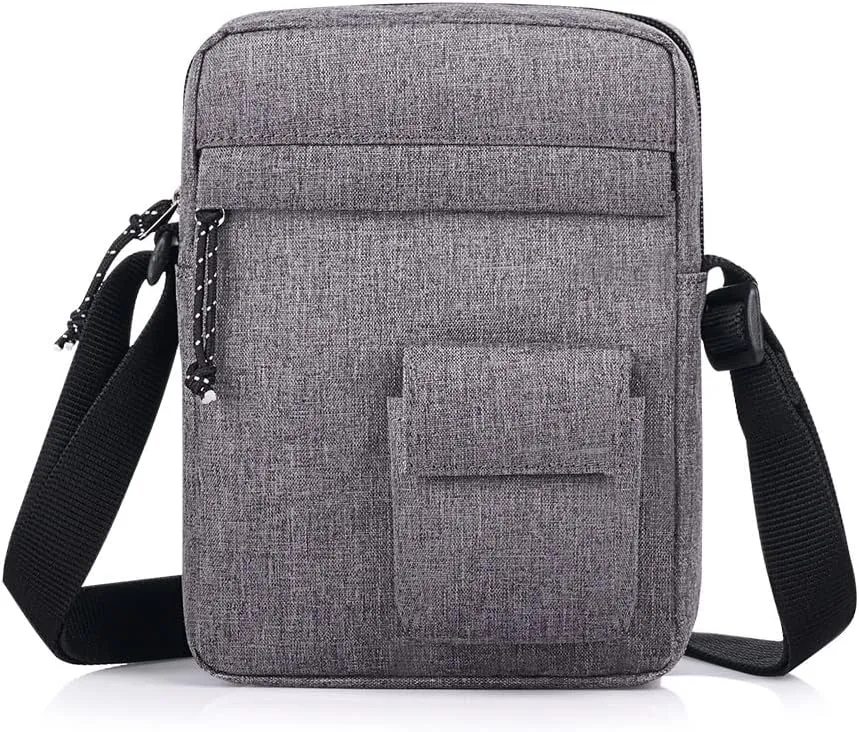 Mini Crossbody Bag for Men Shoulder Bag Organize Wallet Phones and Water Bottle Small Messenger with Earphone Hole