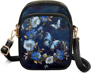 Mini Durable Womens Crossbody Bag with Zipper Pockets for Daily Use