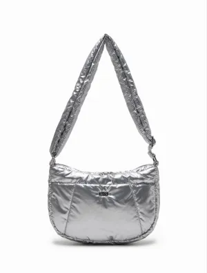 MINI GLAM PUFFY CROSSBODY BAG IN CHROME