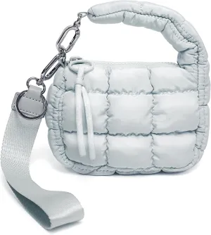 Mini Quilted Wristlet Bag for Women, Puffer Handbags,Evening Bags,Charm Lipstick Bag,Cute bag Charm for Gift