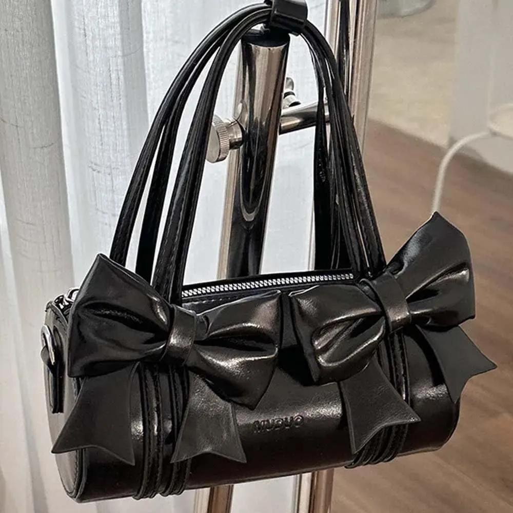 Mini small bag, niche bow bag, women's single shoulder armpit bag, versatile crossbody handbag
