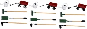 Mipcase 3 Sets Mini House Gardening Tool Micro Garden Decor for Dollhouse and Fairy Garden Scene Safe Material Enhances Imagination and Hands Skills