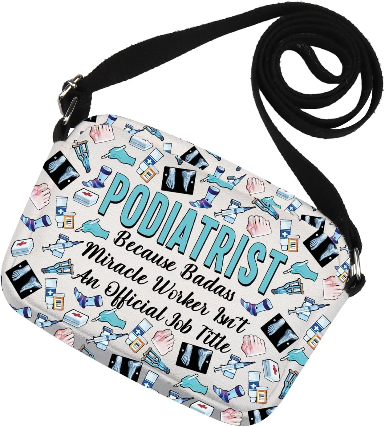 MNIGIU Funny Podiatrist Gift Doctor Of Podiatry Crossbody Bag for Foot Doctor Orthopedic Surgeon