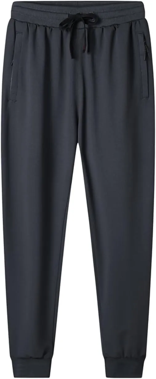 MOHEM Boys' Pull on Athletic Sweatpants Fleece Jogger Workout Pants with Zipper Pockets