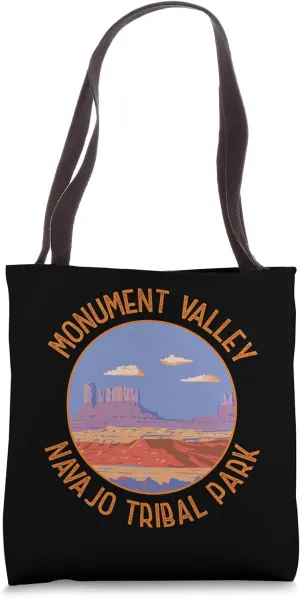 Monument Valley Navajo Tribal Park Retro Distressed Circle Tote Bag