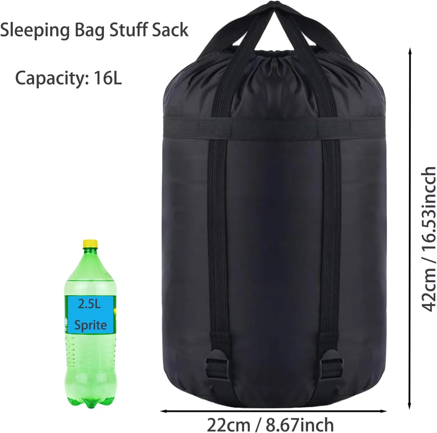 MOOCY Compression Stuff Sack, 16L/45L Sleeping Bag Cover Sack Sleeping Bags Storage Stuff Sack Organizer - Great Sleeping Bags Clothes Camping Hiking Backpacking