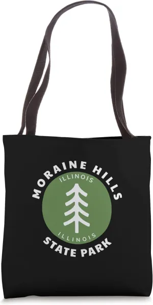 Moraine Hills State Park Illinois IL Forest Tree Badge Tote Bag