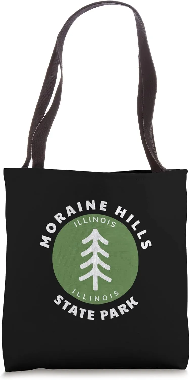 Moraine Hills State Park Illinois IL Forest Tree Badge Tote Bag