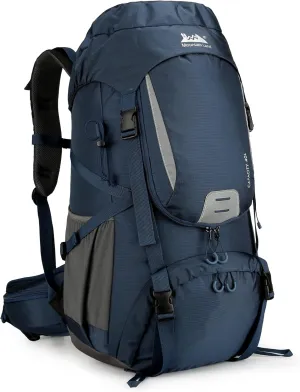 Mountain Land 40L Camping Hiking Backpack with Waterproof Rain Cover Backpacking for Treeking Outdoor Travel Pack Dark Blue