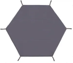 Multi Size Tent Floor Tarp Camping Watertight Ground Sheet 210D Oxford Cloth Lightweight Ultralight Beach Pad Mat Picnic Blanket (Color : Hexagon 370x325cm, Size : A)