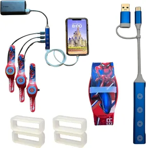 MultiCharger for MagicBand , MagicBand  , Magic Band Compatible with FuelRod & Other External Battery. Disneyland Accessories for Trip to Disney World Cruise (USB-A & USB-C, 1-Pack)