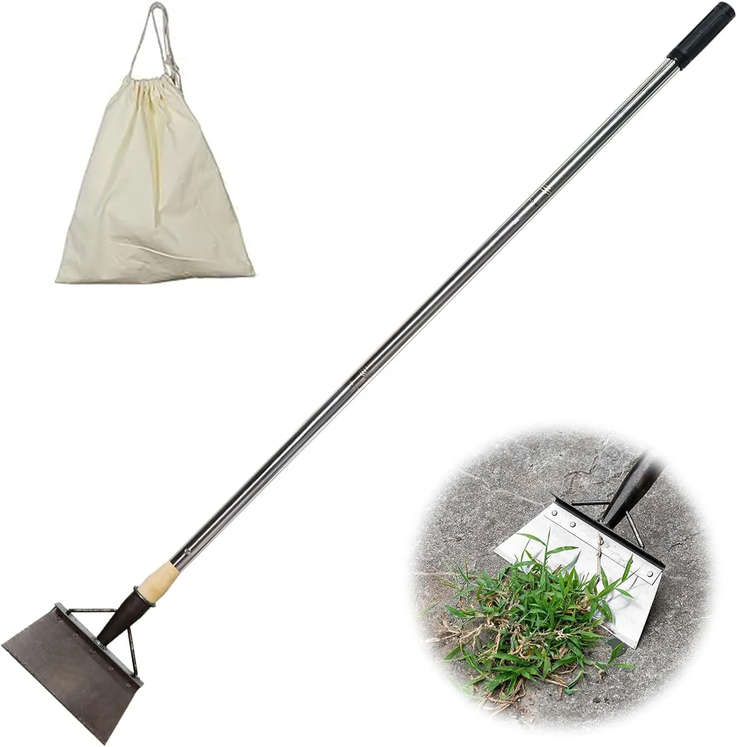 Multifunctional Cleaning Shovel Long Handle Steel Flat Shovel for Landscaping, Farm Weeding Tool, Ice Scraper for Outdoor Camping Weeding Planting (1 Pack)