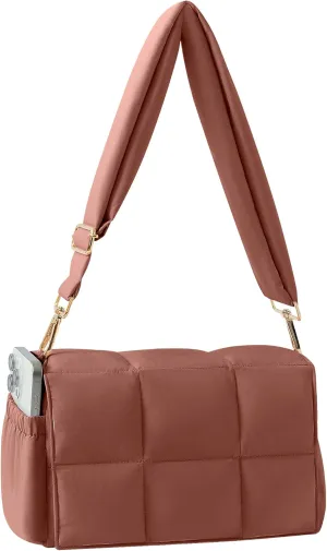 NAARIIAN Crossbody Bag for Women Quilted Puffer Purse Fashion Lightweight Travel Handbags Cute Small Shoulder Bag