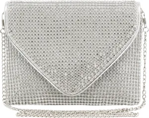Naimo Bling Crystal Rhinestone Crossbody Bag Diamond Evening Clutch Envelope Handbag Cell Phone Purse for Party Prom