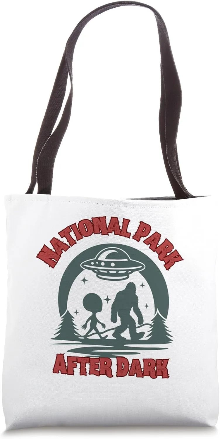 National Park After Dark Alien UFO Bushman Wildman Grassman Tote Bag