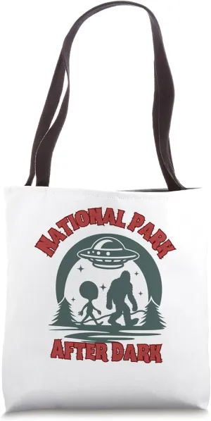 National Park After Dark Alien UFO Bushman Wildman Grassman Tote Bag