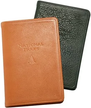 NATIONAL PARKS Pocket Reference Guide in Traditional Forest-Green Leather -