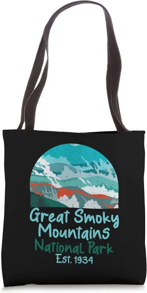 Nationl Park Great Smoky Mountains Tshirt Camping Souvenir Tote Bag