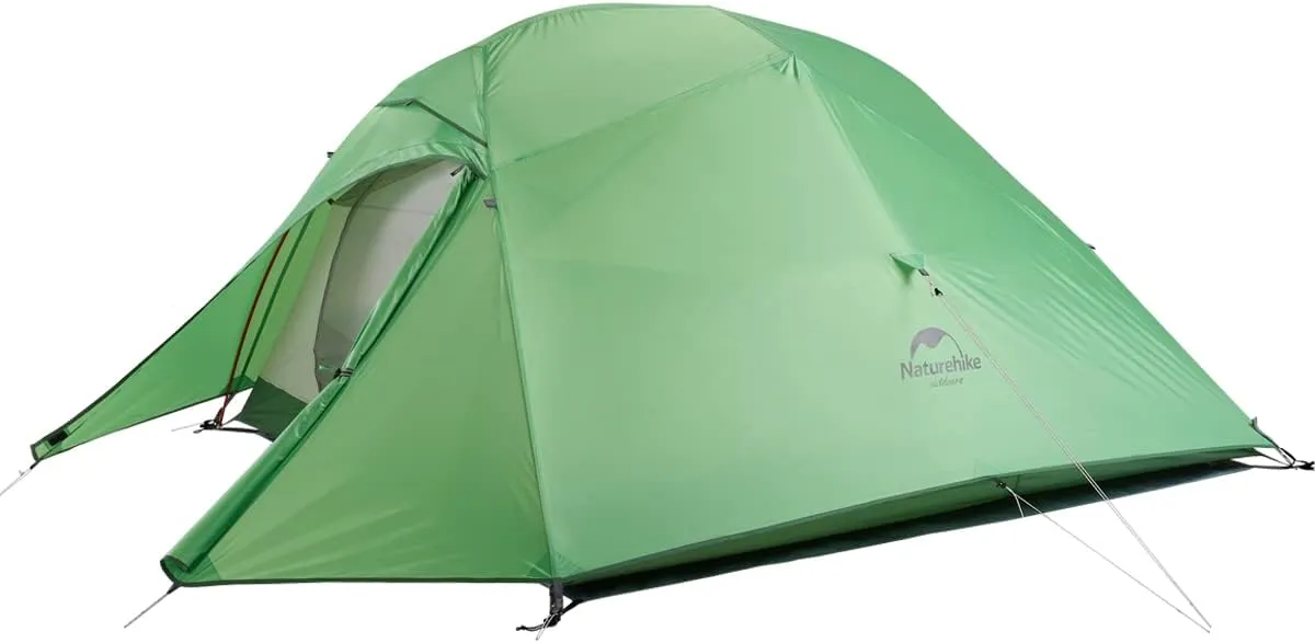 Naturehike Cloud-Up 3 Person Lightweight Backpacking Tent with Footprint - 3 Season Free Standing Dome Camping Hiking Waterproof Backpack Tents