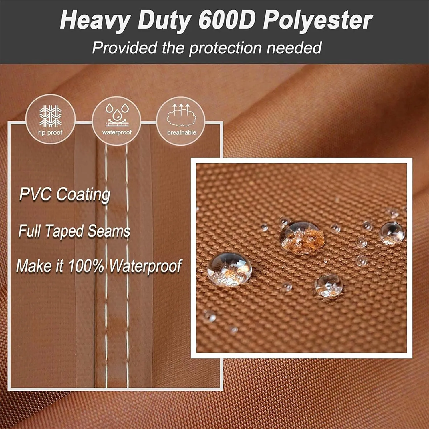 NettyPro Griddle Cover for Blackstone 28 inch Griddle Waterproof Heavy Duty 2 Burner Flat Top Gas Grill Cover for Blackstone 28" Griddle Cooking Station Camping, Brown