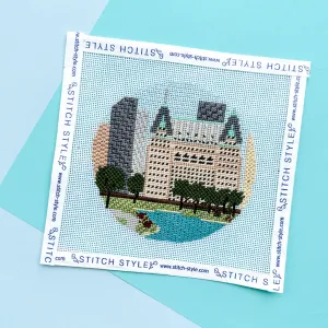 New York Plaza Hotel Needlepoint Canvas