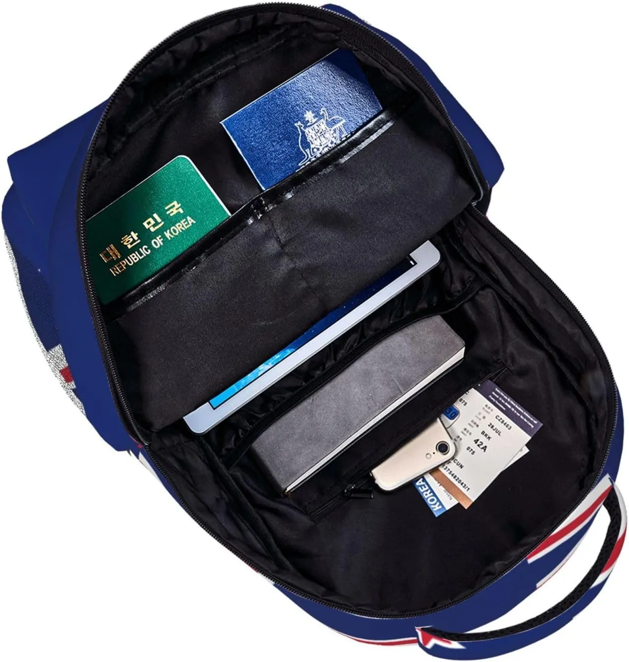 New Zealand Flag Backpacks For Women Men,Travel Laptop Back Pack 16.5 Inch,Work Bag Personal Item Book Bags