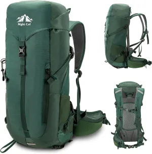 Night Cat Internal-frame Hiking Backpack: 30L Camping Backpack for Men Women Lightweight Waterproof Green