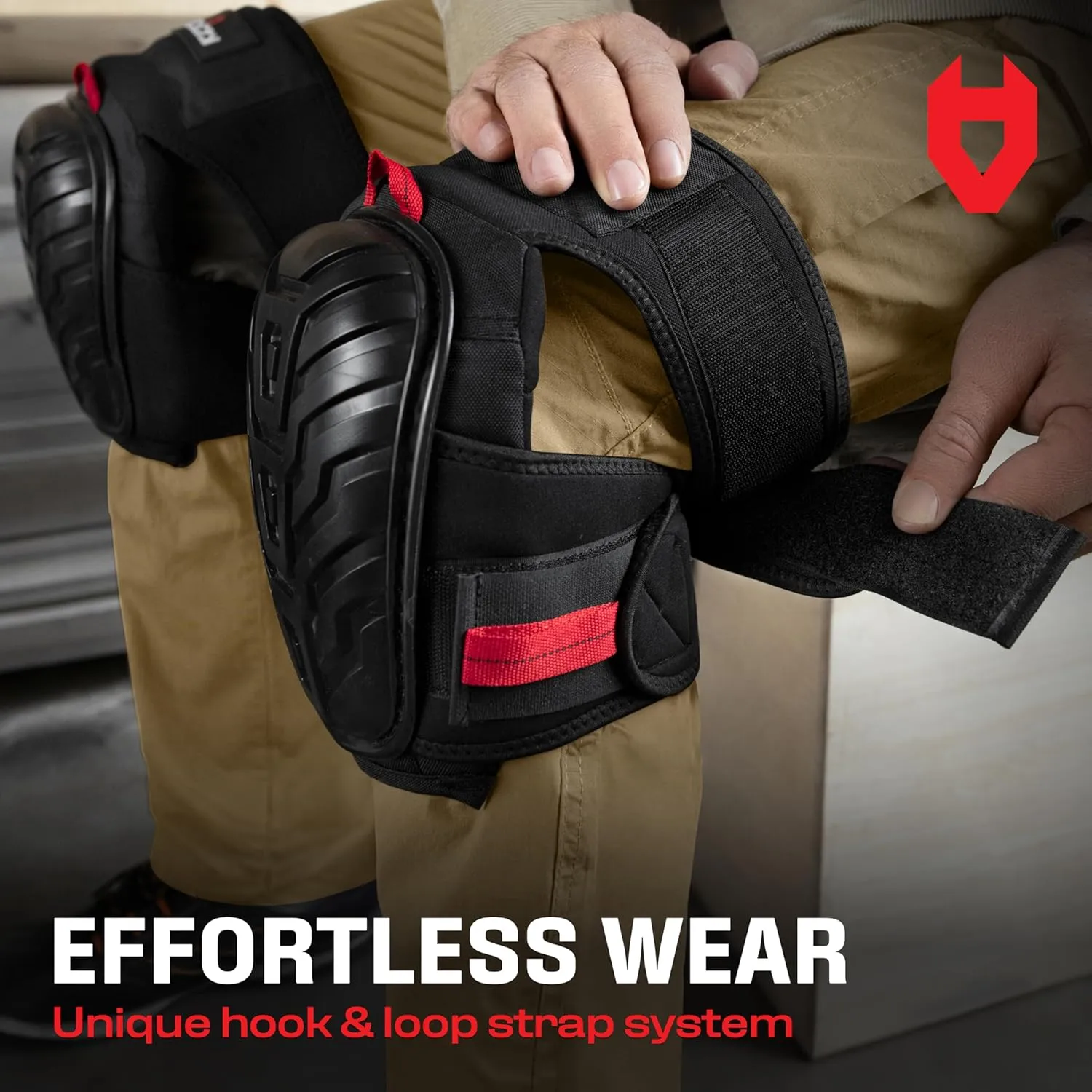 NoCry Professional Knee Pads for Work for Men — Adjustable Thigh and Shin Straps, Heavy-Duty Shell, and Thick Foam & Gel Cushioning — Ideal for Construction and Gardening
