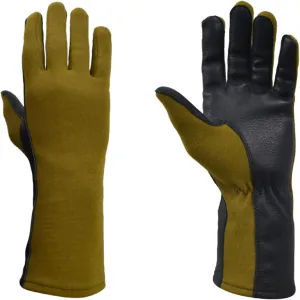 Nomex Flight Gloves, Leather Work Gloves for Men, Soft Durable Sheep Skin Leather Driving, Flying, Gardening Hunting Gloves