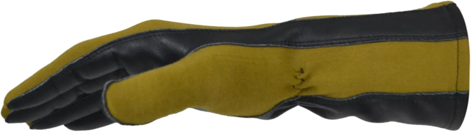 Nomex Flight Gloves, Leather Work Gloves for Men, Soft Durable Sheep Skin Leather Driving, Flying, Gardening Hunting Gloves