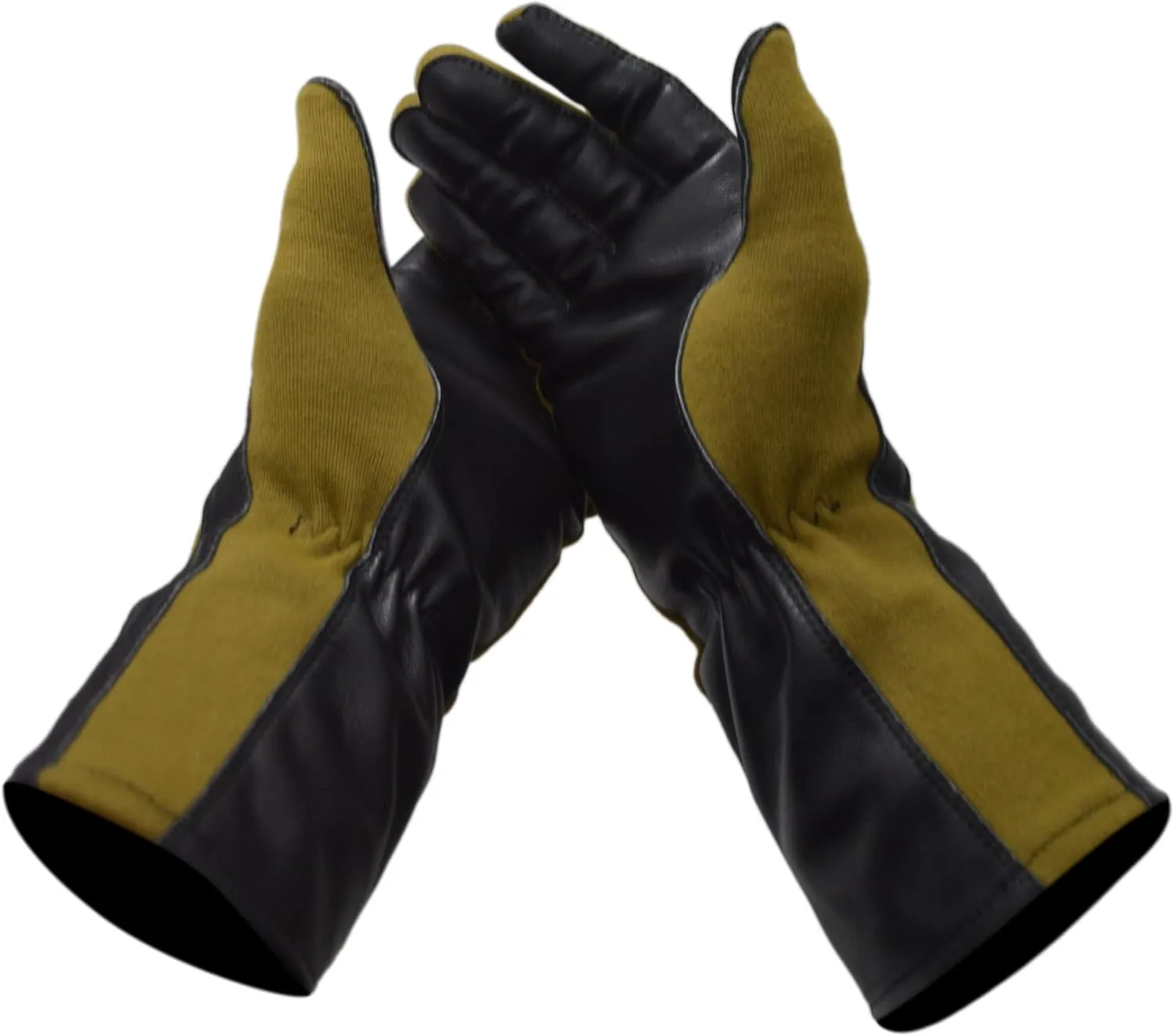 Nomex Flight Gloves, Leather Work Gloves for Men, Soft Durable Sheep Skin Leather Driving, Flying, Gardening Hunting Gloves