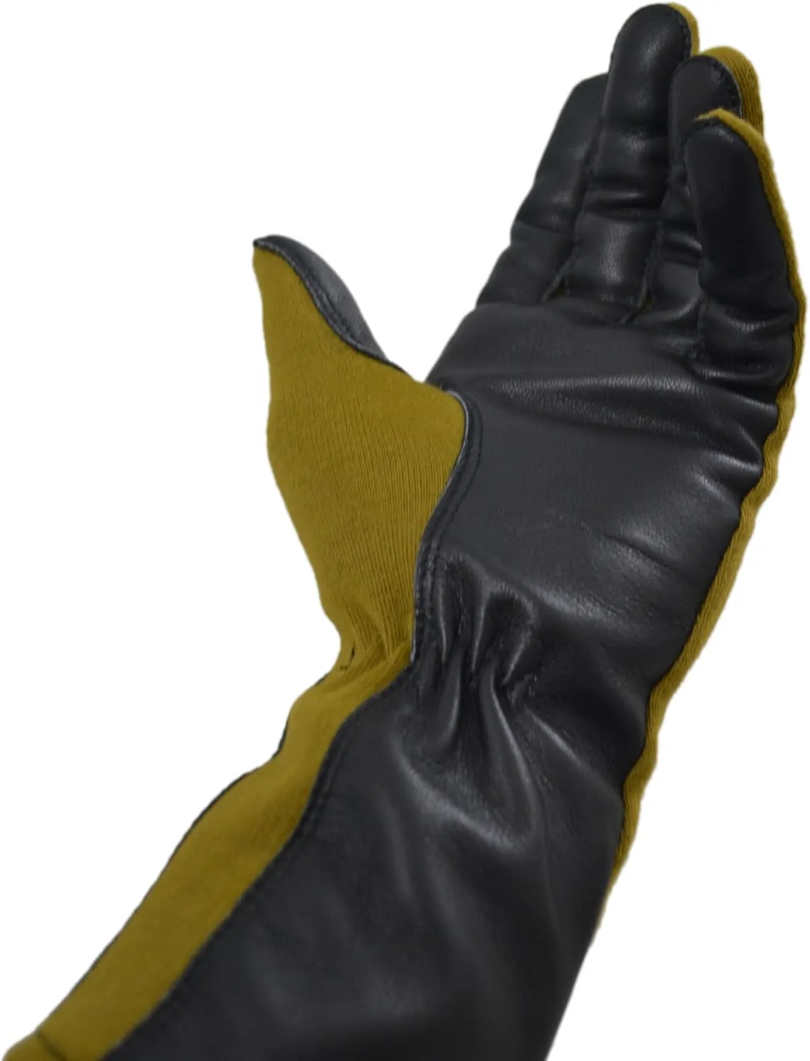 Nomex Flight Gloves, Leather Work Gloves for Men, Soft Durable Sheep Skin Leather Driving, Flying, Gardening Hunting Gloves