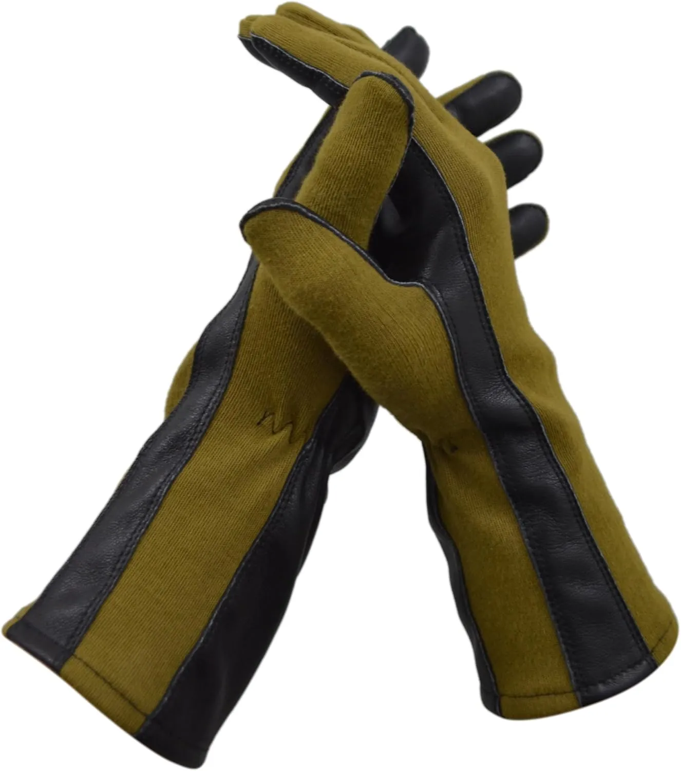 Nomex Flight Gloves, Leather Work Gloves for Men, Soft Durable Sheep Skin Leather Driving, Flying, Gardening Hunting Gloves