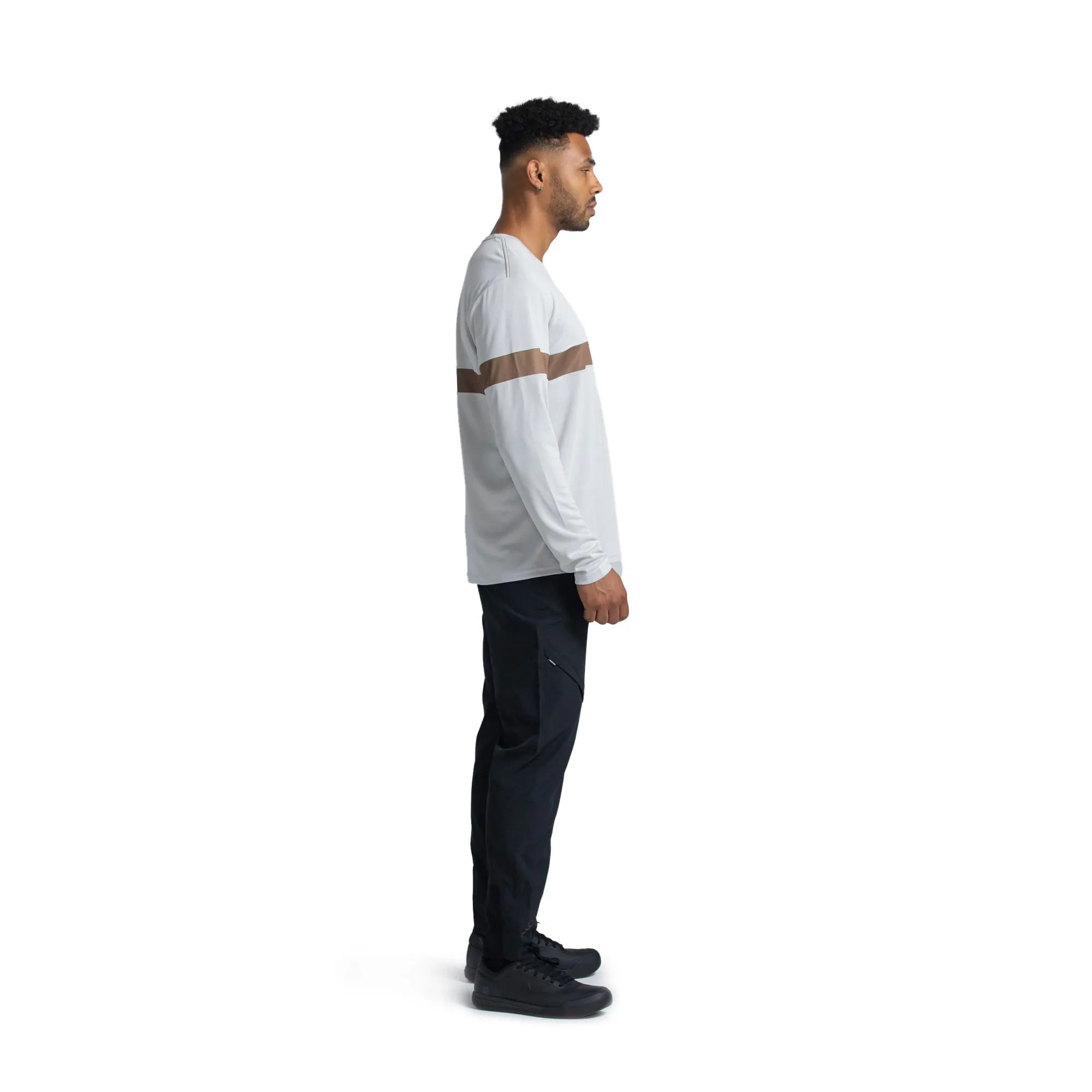 Norman MTB Men's Bamboo Long Sleeve Gravity Jersey - 2XL - White