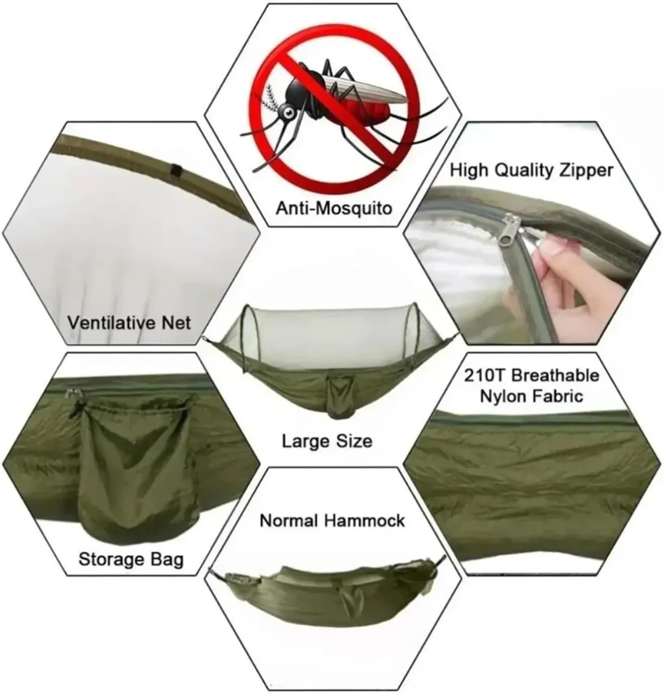 Nylon Parachute Hammock Net Camping Hammock with Mosquito Net Sleeping Tent Hammock Suitable Camping Hammock Outdoor Furniture Garden Terrace Hammock(Style3)