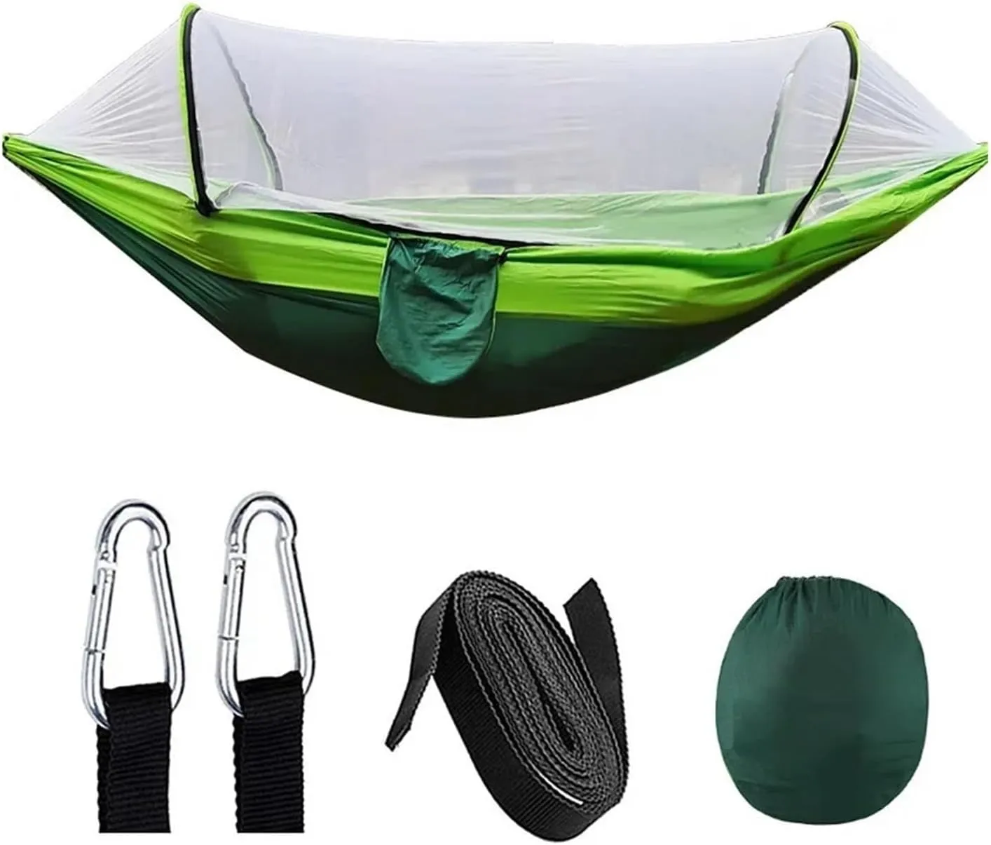 Nylon Parachute Hammock Net Camping Hammock with Mosquito Net Sleeping Tent Hammock Suitable Camping Hammock Outdoor Furniture Garden Terrace Hammock(Style3)